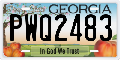 GA license plate PWQ2483