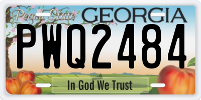 GA license plate PWQ2484