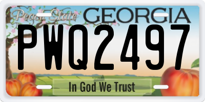 GA license plate PWQ2497