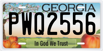 GA license plate PWQ2556