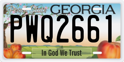 GA license plate PWQ2661