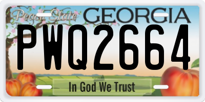GA license plate PWQ2664