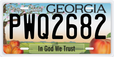 GA license plate PWQ2682