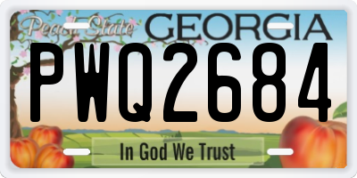 GA license plate PWQ2684