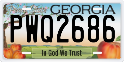 GA license plate PWQ2686