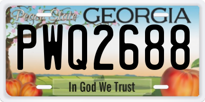 GA license plate PWQ2688