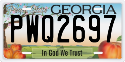 GA license plate PWQ2697