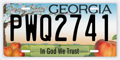 GA license plate PWQ2741