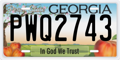 GA license plate PWQ2743