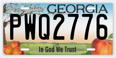 GA license plate PWQ2776