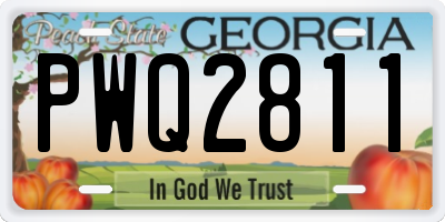 GA license plate PWQ2811