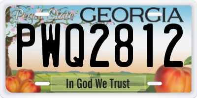 GA license plate PWQ2812