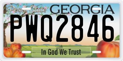 GA license plate PWQ2846