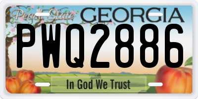 GA license plate PWQ2886