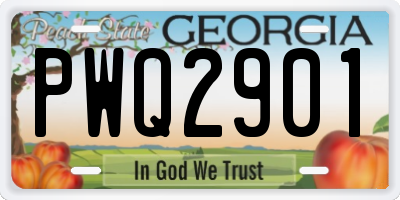 GA license plate PWQ2901