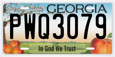 GA license plate PWQ3079