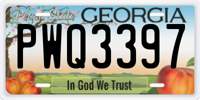 GA license plate PWQ3397