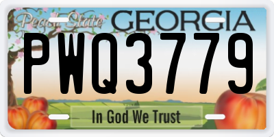 GA license plate PWQ3779