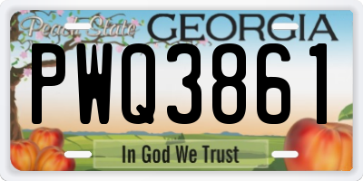 GA license plate PWQ3861