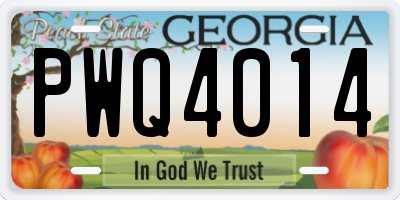 GA license plate PWQ4014