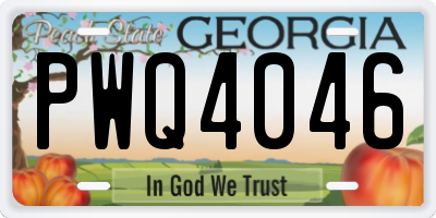 GA license plate PWQ4046