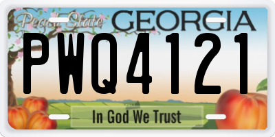 GA license plate PWQ4121