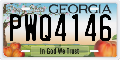 GA license plate PWQ4146