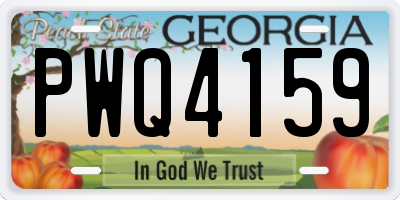 GA license plate PWQ4159