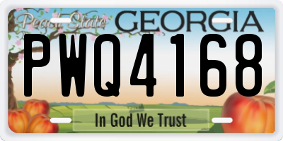 GA license plate PWQ4168