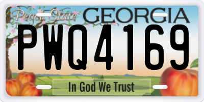 GA license plate PWQ4169