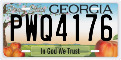 GA license plate PWQ4176