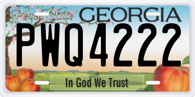 GA license plate PWQ4222
