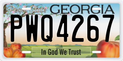 GA license plate PWQ4267