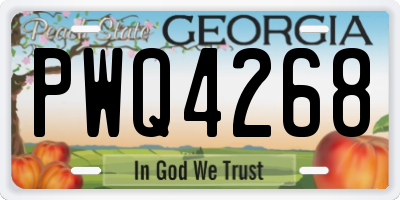 GA license plate PWQ4268