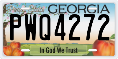 GA license plate PWQ4272