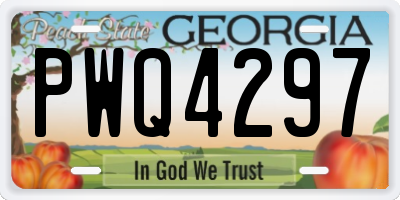 GA license plate PWQ4297