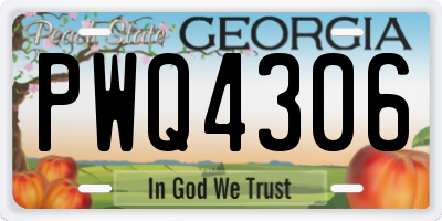 GA license plate PWQ4306