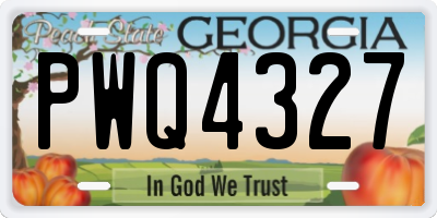 GA license plate PWQ4327