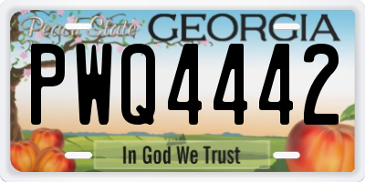 GA license plate PWQ4442