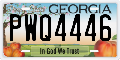 GA license plate PWQ4446