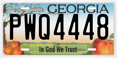 GA license plate PWQ4448