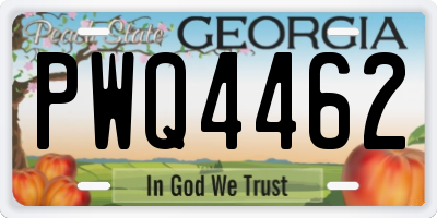 GA license plate PWQ4462