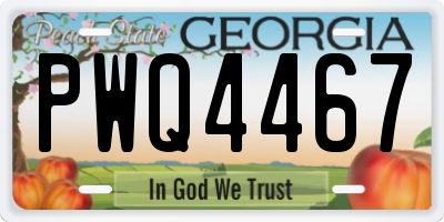 GA license plate PWQ4467