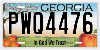 GA license plate PWQ4476
