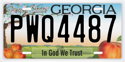 GA license plate PWQ4487