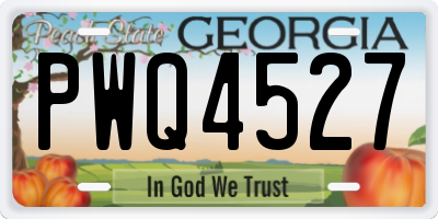 GA license plate PWQ4527