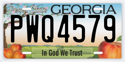 GA license plate PWQ4579