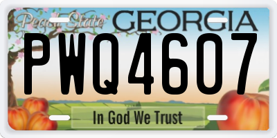 GA license plate PWQ4607