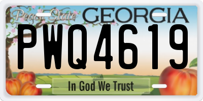 GA license plate PWQ4619