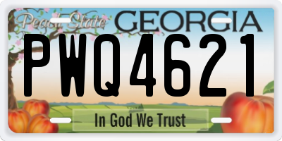 GA license plate PWQ4621